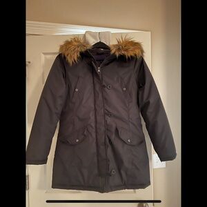Madden Girl Parka with Faux Fur Trim